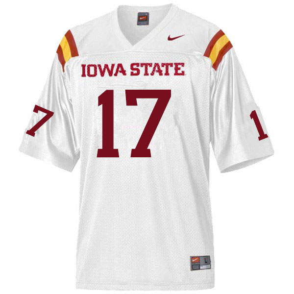 Men #17 Darren Wilson Iowa State Cyclones College Football Jerseys Sale-White